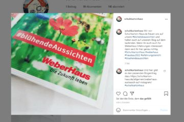 Unser erster Beitrag auf Instagram zu WeberHaus Zukunft leben